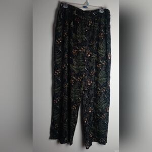 Disturbia Wither Fern Print Wide Leg Trousers Size 10